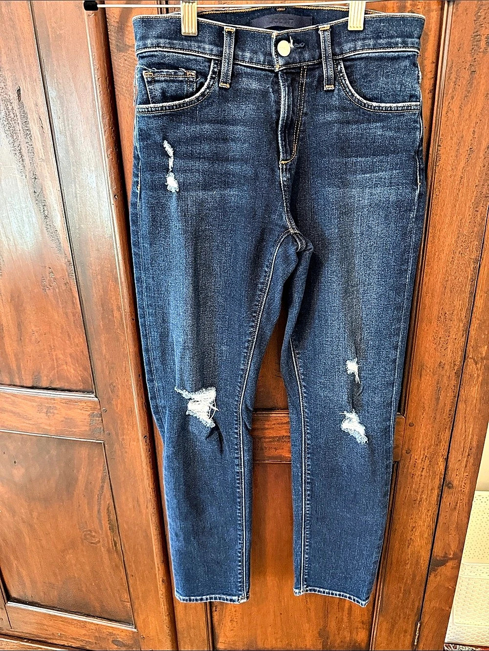 Joe's The Bobby Skinny Jeans Waist 24 Distressed Blue